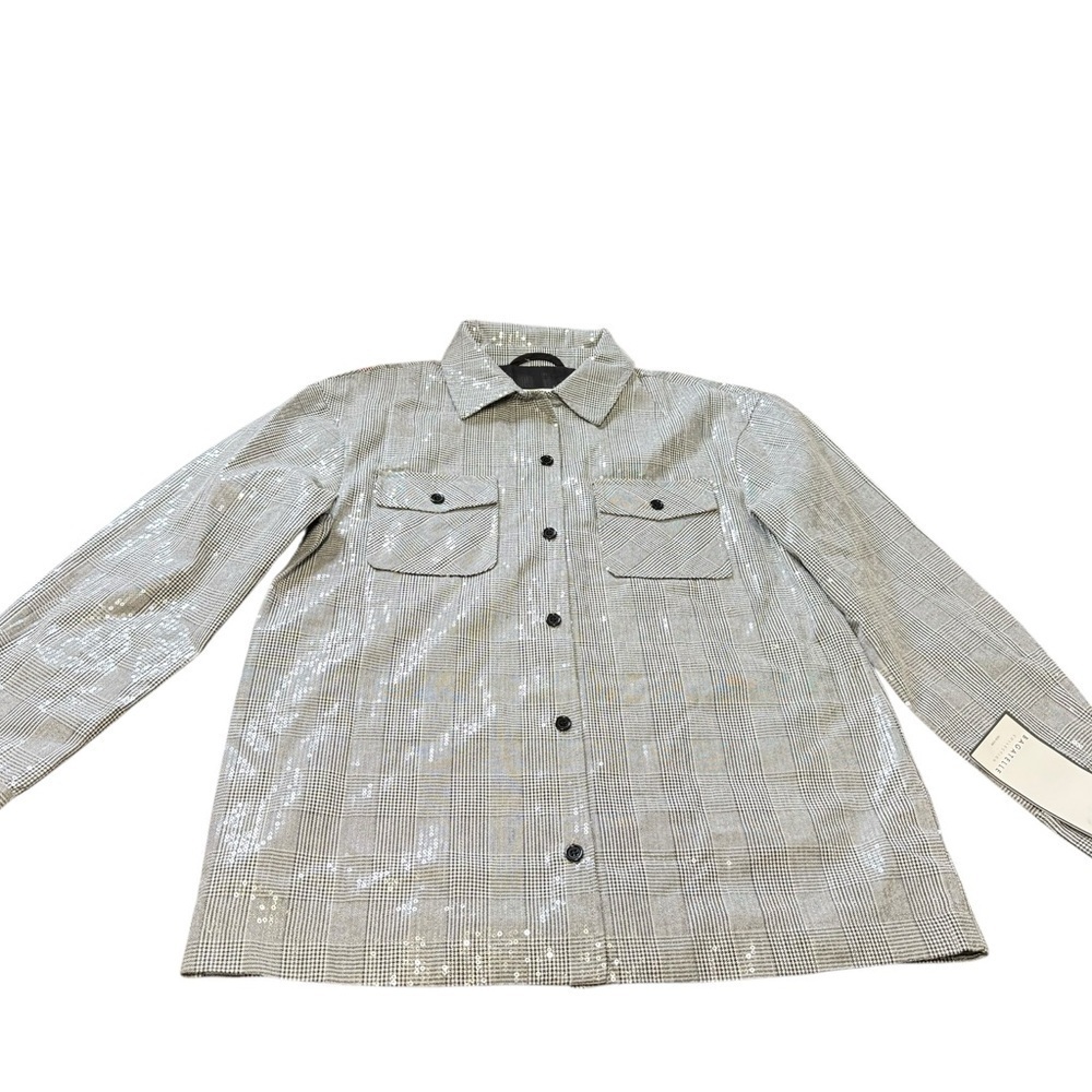 Bagatelle Sequin Plaid Shacket – Size M, New with Tags